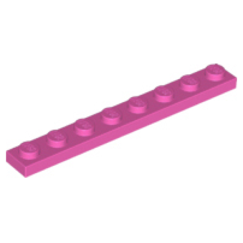 Деталь LEGO 3460 Plate 1 x 8 - Dark Pink