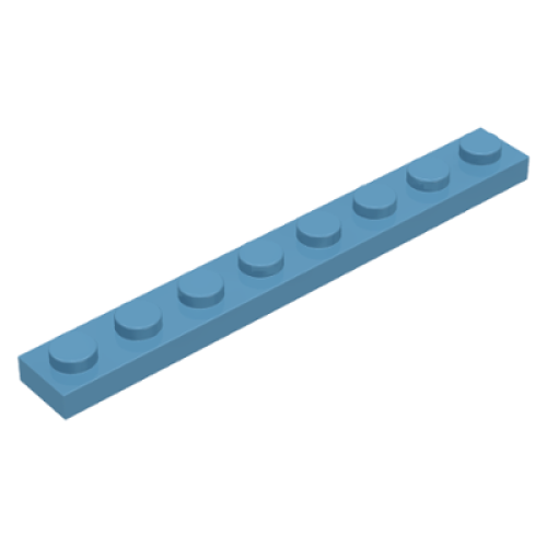 Деталь LEGO 3460 Plate 1 x 8 - Maersk Blue