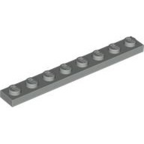 Деталь LEGO 3460 Plate 1 x 8 - Light Gray