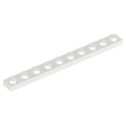 Plate 1 x 10 - White