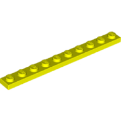 Plate 1 x 10 - Neon Yellow