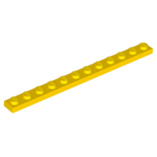 Деталь LEGO 60479 Plate 1 x 12 - Yellow