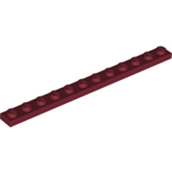 Plate 1 x 12 - Dark Red