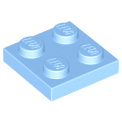 Plate 2 x 2 - Bright Light Blue
