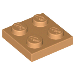 Plate 2 x 2 - Medium Nougat