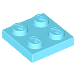 Plate 2 x 2 - Medium Azure