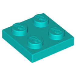 Plate 2 x 2 - Dark Turquoise