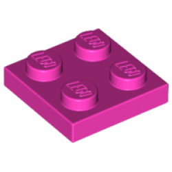 Plate 2 x 2 - Dark Pink