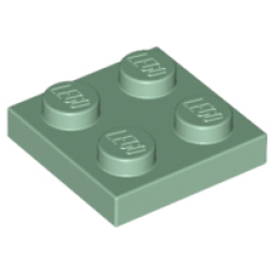 Plate 2 x 2 - Sand Green