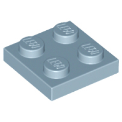 Plate 2 x 2 - Sand Blue