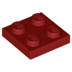Plate 2 x 2 - Dark Red