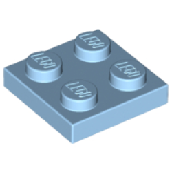 Plate 2 x 2 - Maersk Blue