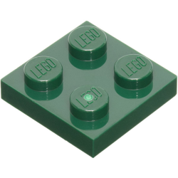 Plate 2 x 2 - Dark Green