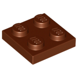 Plate 2 x 2 - Reddish Brown