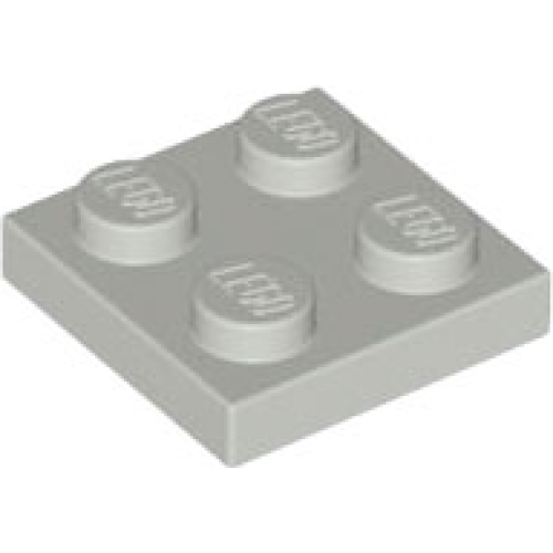 Деталь LEGO 3022 Plate 2 x 2 - Light Gray
