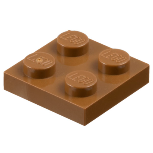Деталь LEGO 3022 Plate 2 x 2 - Light Brown