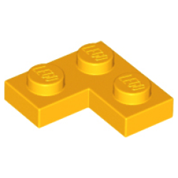 Plate 2 x 2 Corner - Bright Light Orange