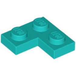 Plate 2 x 2 Corner - Dark Turquoise