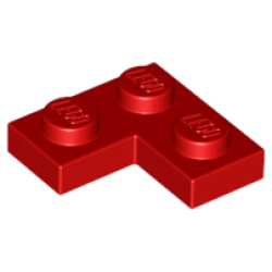 Plate 2 x 2 Corner - Red