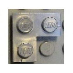 Plate 2 x 2 Corner - Pearl Light Gray