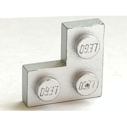 Plate 2 x 2 Corner - Metallic Silver