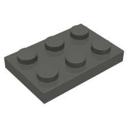 Plate 2 x 3 - Dark Gray