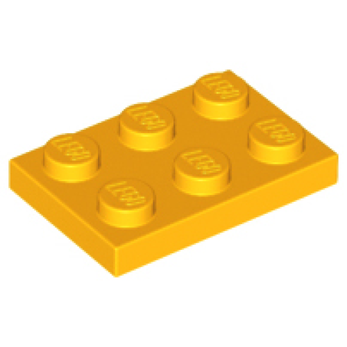 Деталь LEGO 3021 Plate 2 x 3 - Bright Light Orange