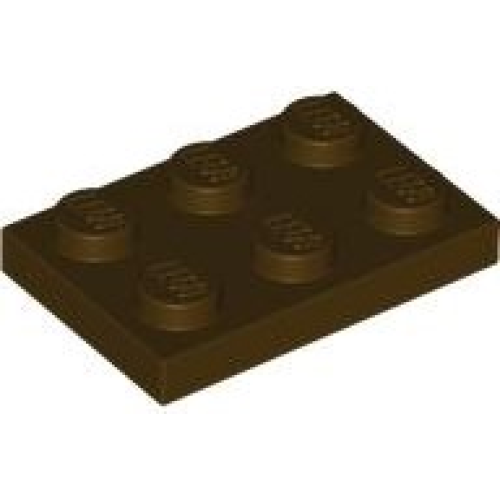 Деталь LEGO 3021 Plate 2 x 3 - Dark Brown