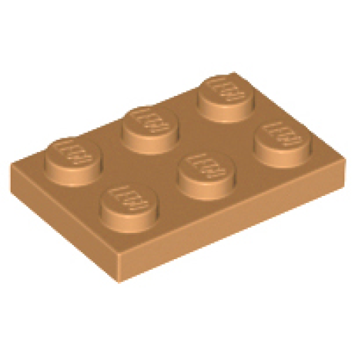 Деталь LEGO 3021 Plate 2 x 3 - Medium Nougat