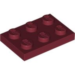 Plate 2 x 3 - Dark Red