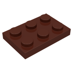 Plate 2 x 3 - Brown