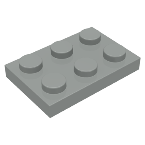 Деталь LEGO 3021 Plate 2 x 3 - Light Gray