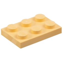 Plate 2 x 3 - Very Light Orange