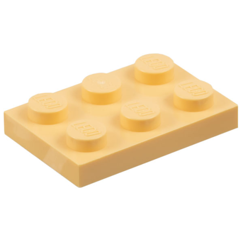 Деталь LEGO 3021 Plate 2 x 3 - Very Light Orange