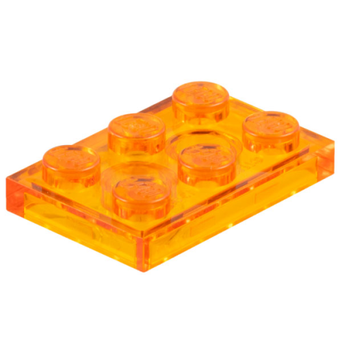 Деталь LEGO 3021 Plate 2 x 3 - Trans-Orange