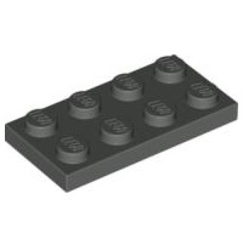 Деталь LEGO 3020 Plate 2 x 4 - Dark Gray