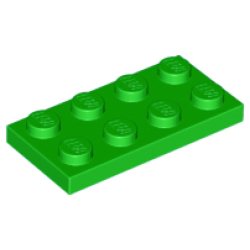 Plate 2 x 4 - Bright Green