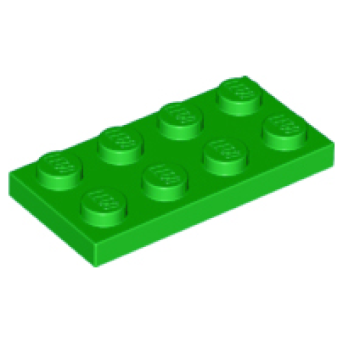 Деталь LEGO 3020 Plate 2 x 4 - Bright Green