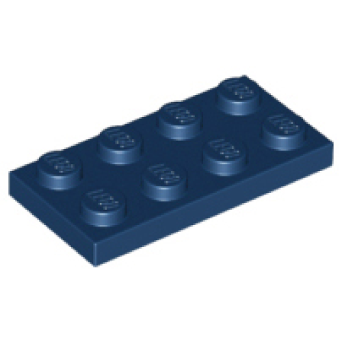 Деталь LEGO 3020 Plate 2 x 4 - Dark Blue