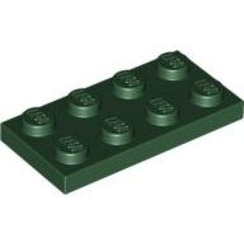 Деталь LEGO 3020 Plate 2 x 4 - Dark Green