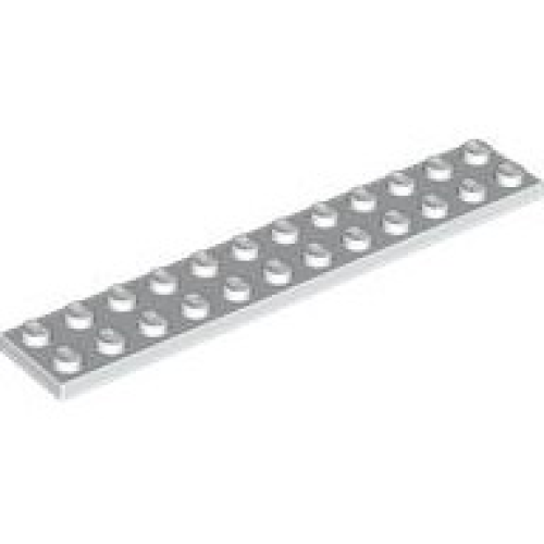 Деталь LEGO 2445 Plate 2 x 12 - White
