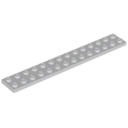 Деталь LEGO 91988 Plate 2 x 14 - Light Bluish Gray