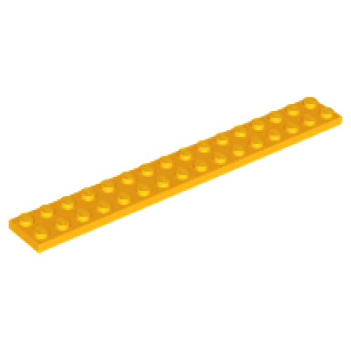 Деталь LEGO 4282 Plate 2 x 16 - Bright Light Orange