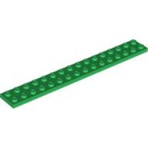 Деталь LEGO 4282 Plate 2 x 16 - Green