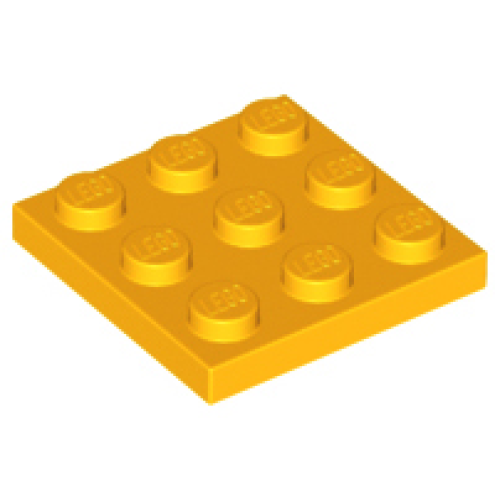 Деталь LEGO 11212 Plate 3 x 3 - Bright Light Orange