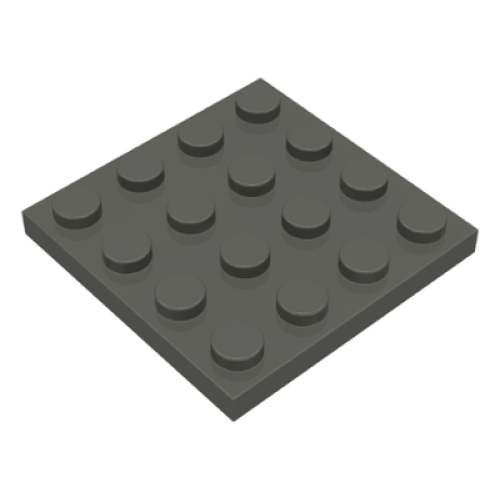 Деталь LEGO 3031 Plate 4 x 4 - Dark Gray