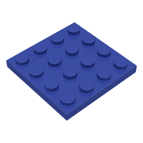 Деталь LEGO 3031 Plate 4 x 4 - Dark Blue-Violet