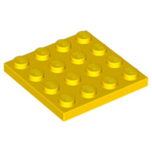 Деталь LEGO 3031 Plate 4 x 4 - Yellow