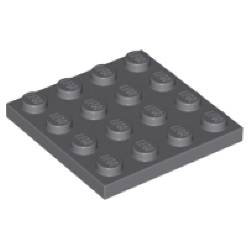 Деталь LEGO 3031 Plate 4 x 4 - Dark Bluish Gray
