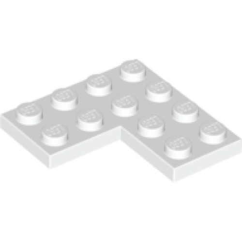 Деталь LEGO 2639 Plate 4 x 4 Corner - White